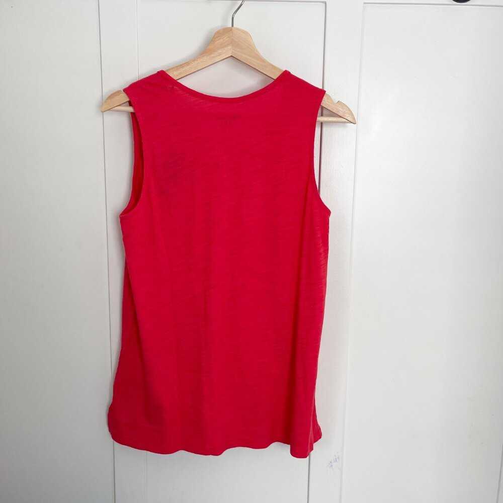 NEW Bleu Gray Women's Eyelet Split V Neck Sleeveless Top, Tank Top, Shirt, Coral Women > Tops > Tank Tops 18 $ Buttons & Beans Co.