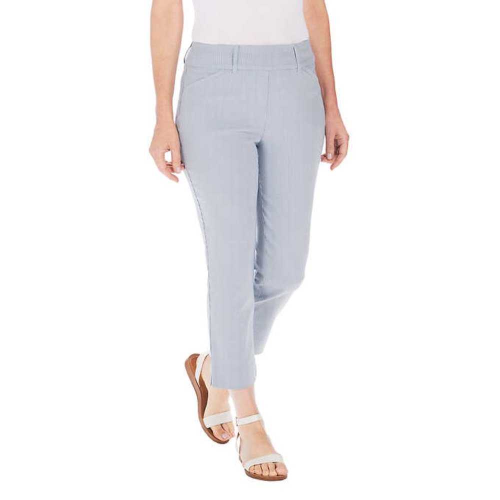 NEW Hilary Radley Women’s Pull-on Capri with Tummy Control | Blue Stripe Women > Pants & Jumpsuits > Capris 14 $ Buttons & Beans Co.