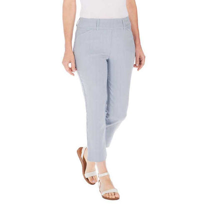 NEW Hilary Radley Women’s Pull-on Capri with Tummy Control | Blue Stripe Women > Pants & Jumpsuits > Capris 14 $ Buttons & Beans Co.