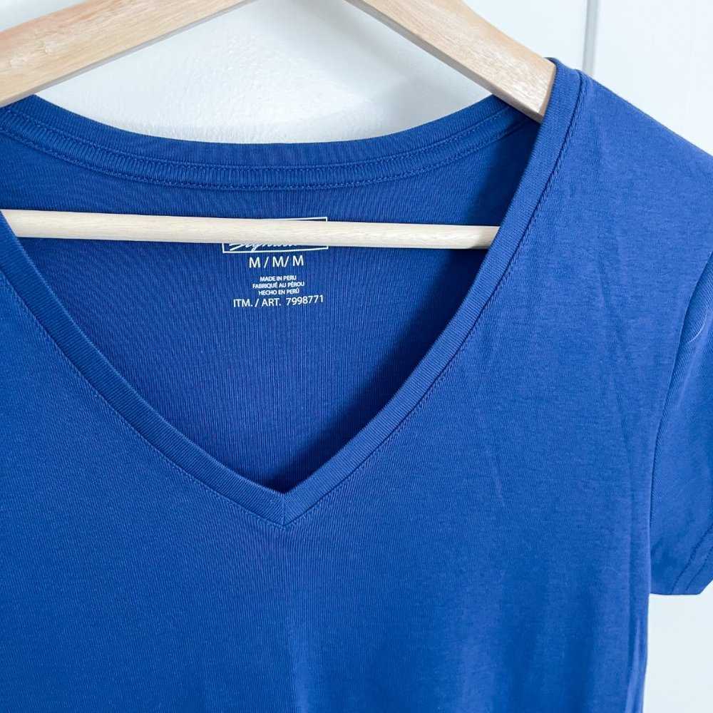 NEW Kirkland Signature Cotton Top Women’s Short Sleeve T-shirt | Blue Women > Tops > Tees - Short Sleeve 10 $ Buttons & Beans Co.