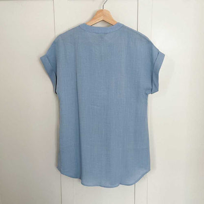 NEW Rachel Rachel Roy V-Neck Top | Chambray Light Blue Tunic style Flowy Shirt, Women > Tops > Tunics 13 $ Buttons & Beans Co.