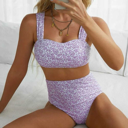 New Swim Modern Plus Ditsy Floral Print Bikini Swimsuit DD Cup Women > Swim > Bikinis 13 $ Buttons & Beans Co.