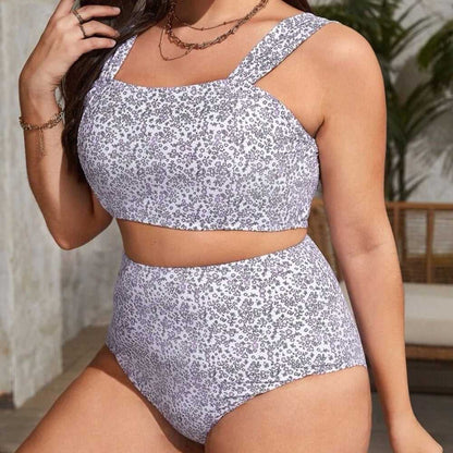 New Swim Modern Plus Ditsy Floral Print Bikini Swimsuit Women > Swim > Bikinis 13 $ Buttons & Beans Co.