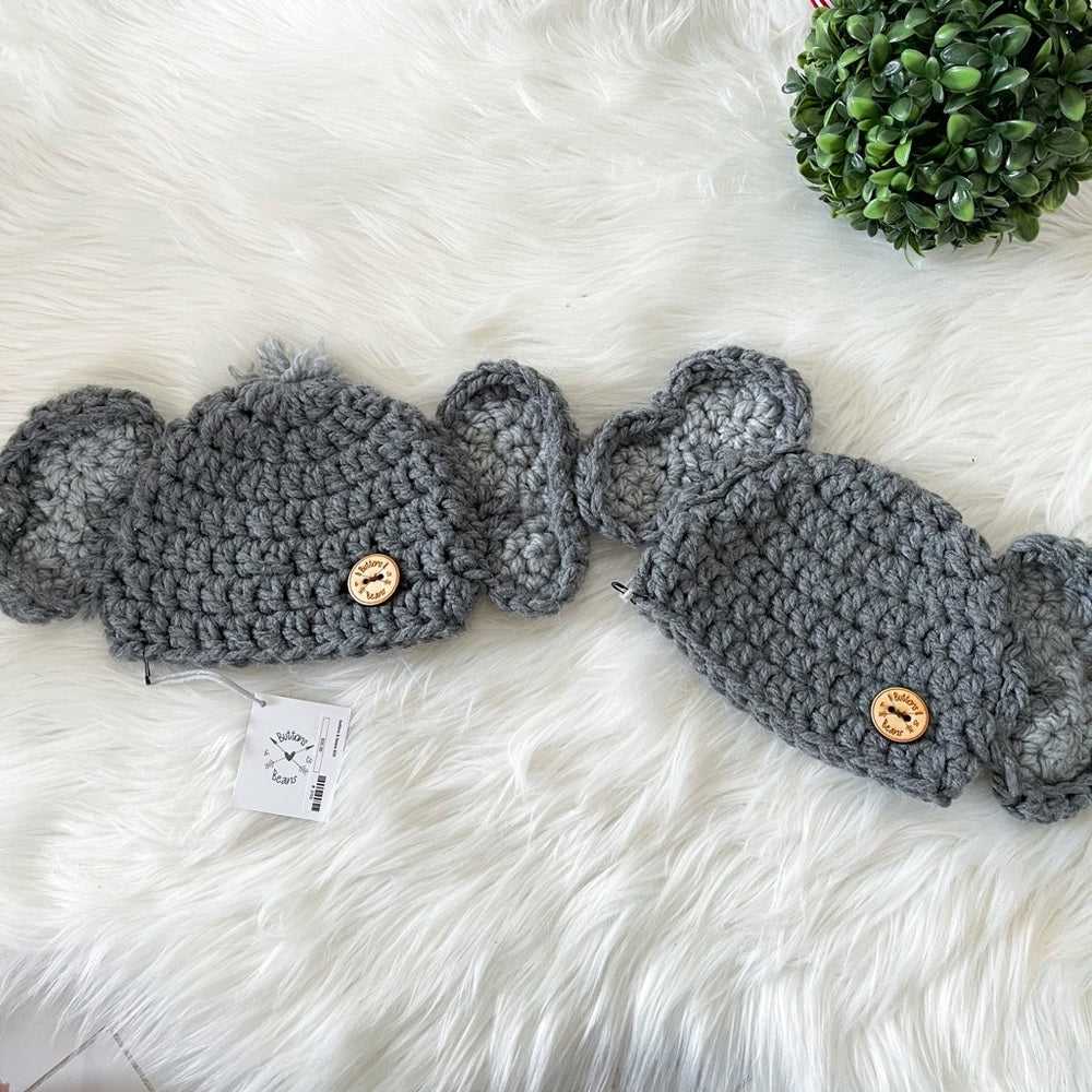 Newborn Photography Prop, Elephant, Cute, Crochet Hat, Toque, Baby, Handmade Kids > Accessories > Hats 25 $ Buttons & Beans Co.