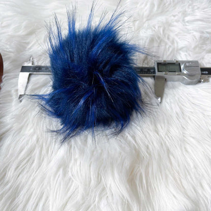 Night Sky Luxury Faux Fur Pom pom | Royal blue, Navy blue Tie, Button or Snap Pom pom Pom Poms 8 $ Buttons & Beans Co.