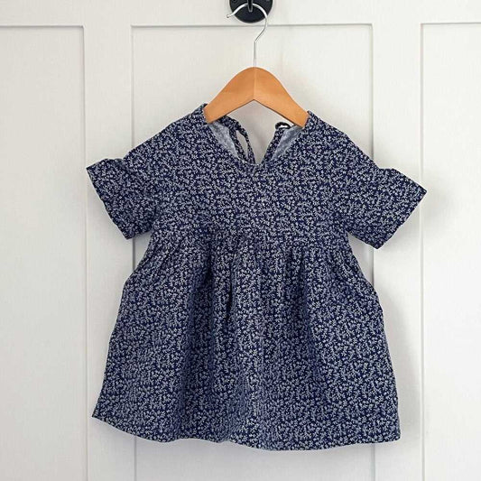 Nora NEst & Nurture Tunic Dress, Blue Floral Girls Handmade, Sustainable, Boho Kids > Dresses 22 $ Buttons & Beans Co.