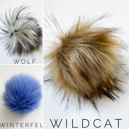 Northern Lights, Rainbow luxury Faux Fur Pom Pom | Ties, Buttons or Snap Pompom Pom Poms 7 $ Buttons & Beans Co.