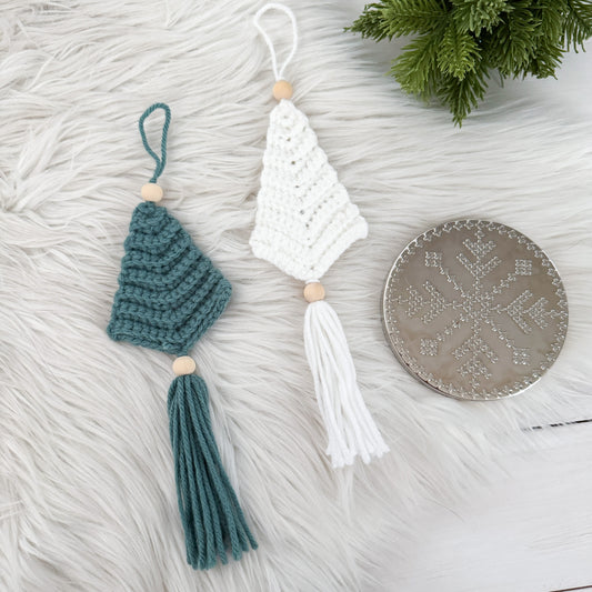 Crochet Christmas Ornament | Christmas Tree | Green or White