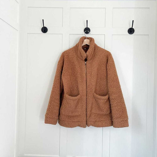 Oversized Sherpa Women's Coat Casual Lapel Fleece Teddy Faux Shearling Zipper Women > Jackets & Coats > Teddy Jackets 22 $ Buttons & Beans Co.