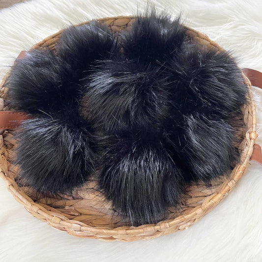 Panther Luxury Faux Fur Pompom | Black pom pom, Ties, Buttons or Snaps Pom Poms 6 $ Buttons & Beans Co.