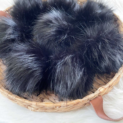 Panther Luxury Faux Fur Pompom | Black pom pom, Ties, Buttons or Snaps Pom Poms 6 $ Buttons & Beans Co.