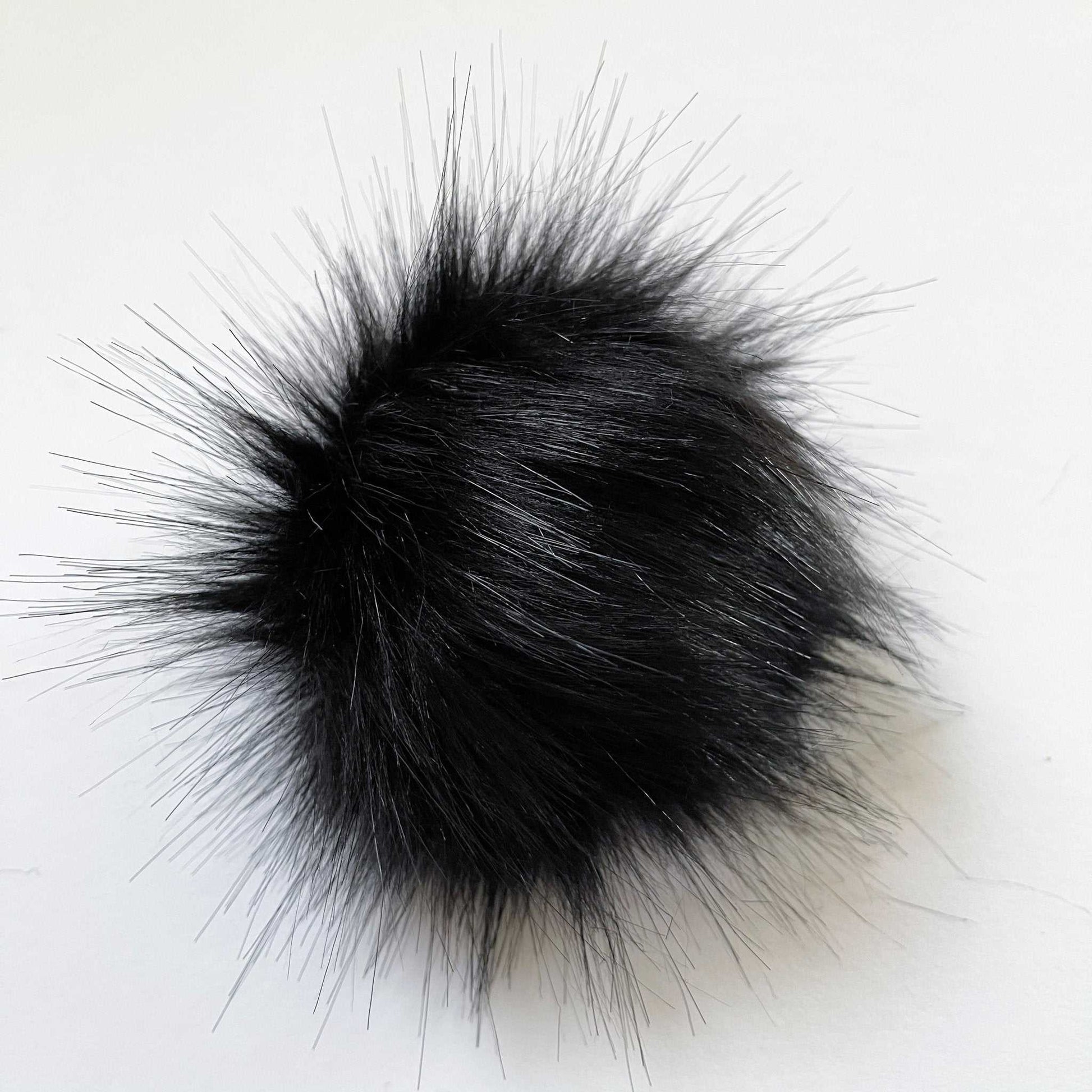 Panther Luxury Faux Fur Pompom | Black pom pom, Ties, Buttons or Snaps Pom Poms 6 $ Buttons & Beans Co.