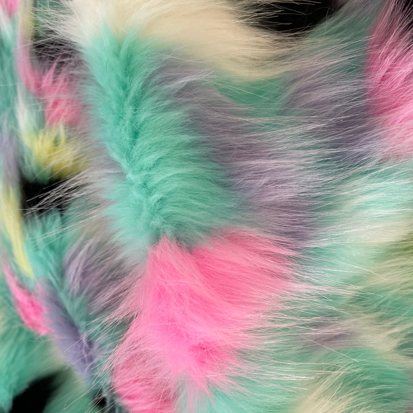 Splat Rainbow | Faux Fur Fabric by the Yard or Meter | Pompom, arts & crafts, Costume, Upholstery, stuffy