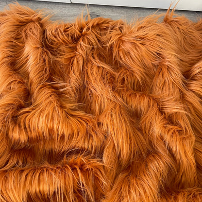 Cognac | Faux Fur Fabric by the Yard or Meter | Pompom, arts & crafts, Costume, Upholstery, stuffy