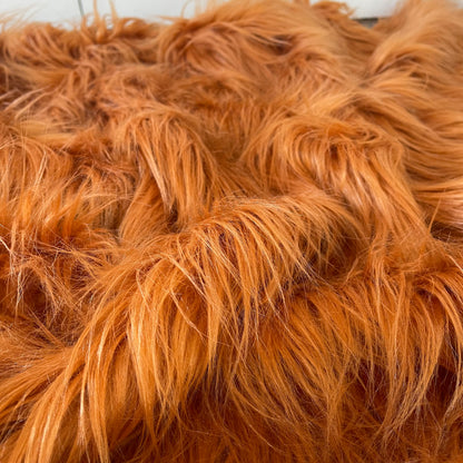 Cognac | Faux Fur Fabric by the Yard or Meter | Pompom, arts & crafts, Costume, Upholstery, stuffy