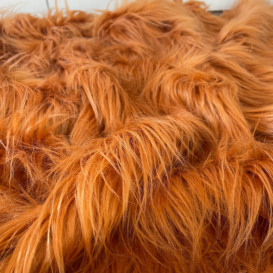 Cognac | Faux Fur Fabric by the Yard or Meter | Pompom, arts & crafts, Costume, Upholstery, stuffy