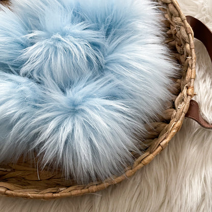 Create a Box of XL Faux Fur Pompom | Custom Tie, Button or Snap Pom pom