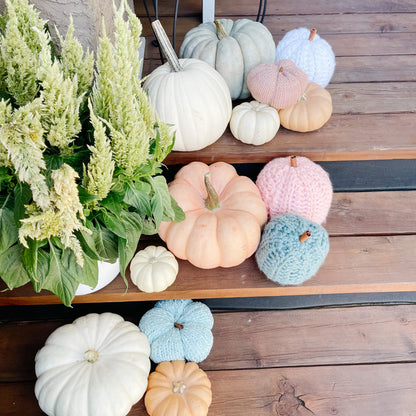 Pumpkin | Super Chunky Crochet Fall Decor | Gold or Earthy Brown