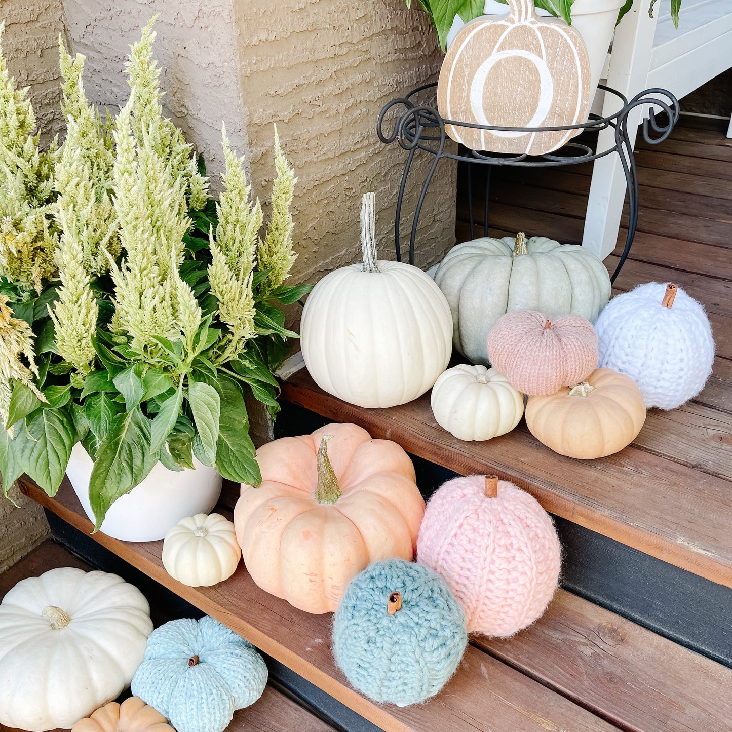 Pumpkin | Super Chunky Crochet Fall Decor | Gold or Earthy Brown