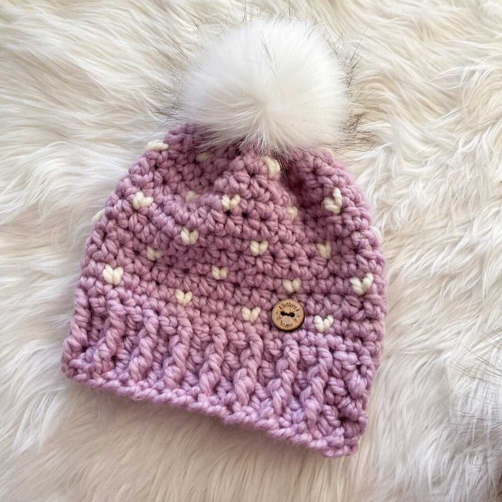 Purple Lilac Crochet Hat, Toque, Baby, Toddler, Winter, Warm Beanie, Handmade Women > Accessories > Hats 45 $ Buttons & Beans Co.