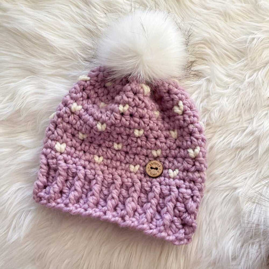 Purple Lilac Crochet Hat, Toque, Baby, Toddler, Winter, Warm Beanie, Handmade Women > Accessories > Hats 45 $ Buttons & Beans Co.