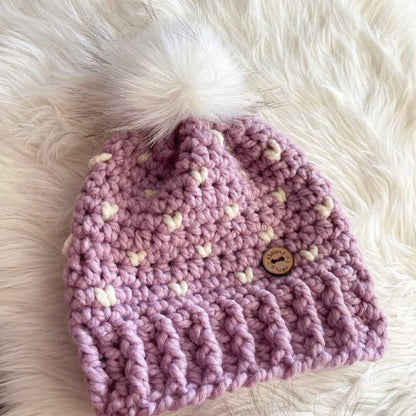 Purple Lilac Crochet Hat, Toque, Baby, Toddler, Winter, Warm Beanie, Handmade Women > Accessories > Hats 45 $ Buttons & Beans Co.