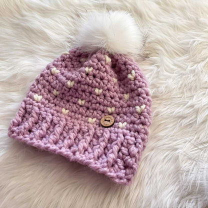 Purple Lilac Crochet Hat, Toque, Baby, Toddler, Winter, Warm Beanie, Handmade Women > Accessories > Hats 45 $ Buttons & Beans Co.