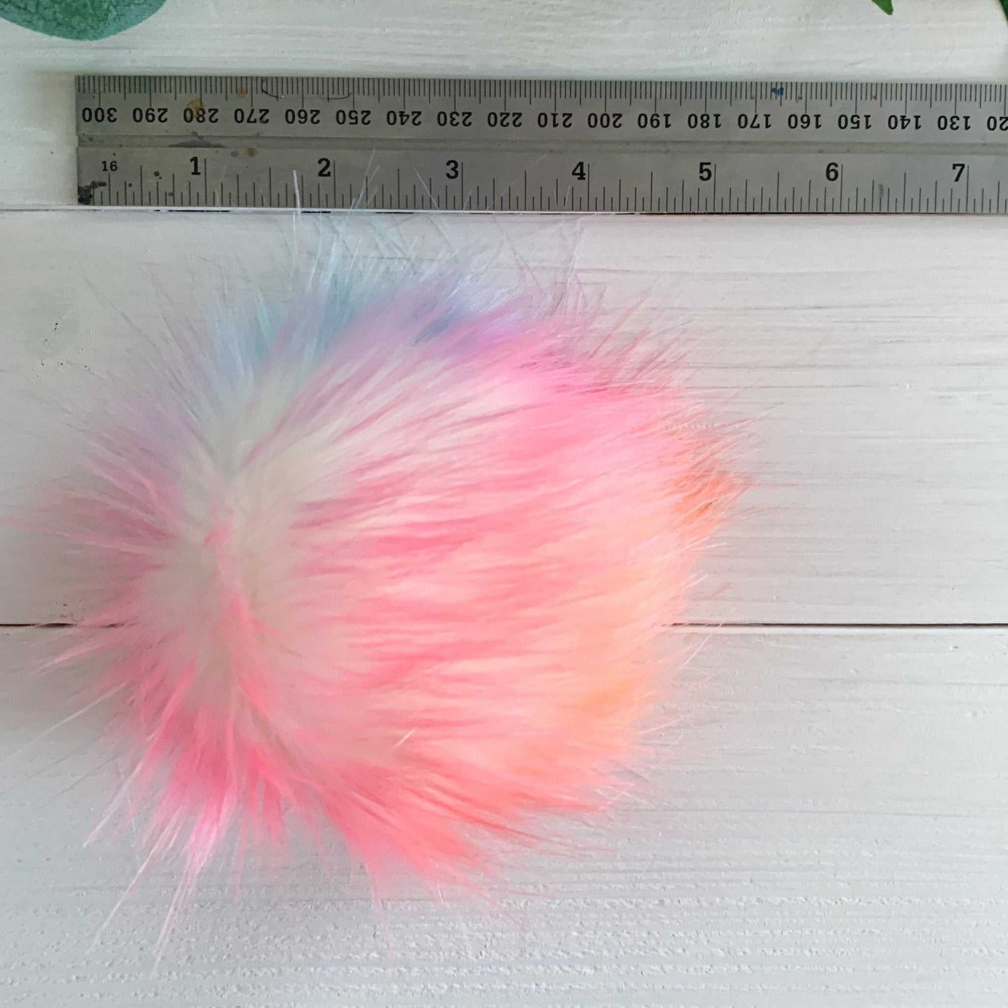 Rainbow Luxury Faux Fur Pompom | Tie, Button or Snap Pom pom Pom Poms 6 $ Buttons & Beans Co.