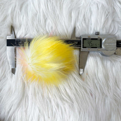 Rainbow Luxury Faux Fur Pompom | Tie, Button or Snap Pom pom Pom Poms 6 $ Buttons & Beans Co.