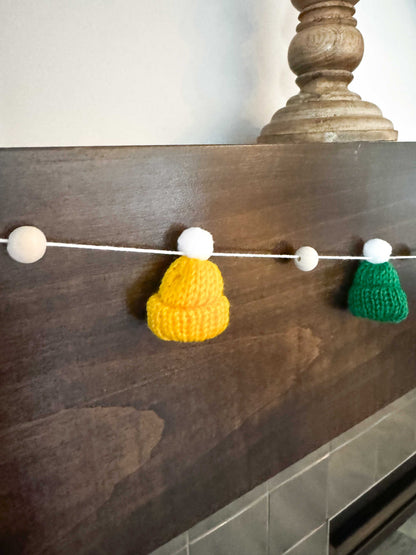 Rainbow Mini Knitted Toque Garland Home decor 25 $ Buttons & Beans Co.