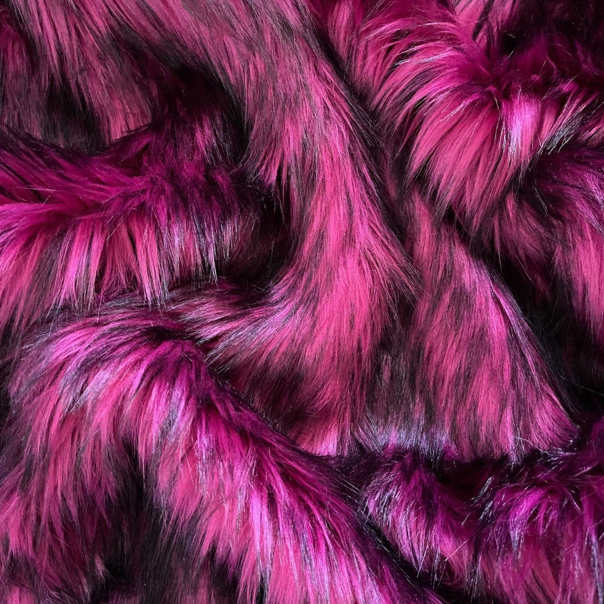 Raspberry Truffle Faux Fur Fabric by the Yard or Meter | Fuchsia Pink and Black Pompom, Arts & Crafts, Decor, Costume Faux Fur Fabric 3 $ Buttons & Beans Co.