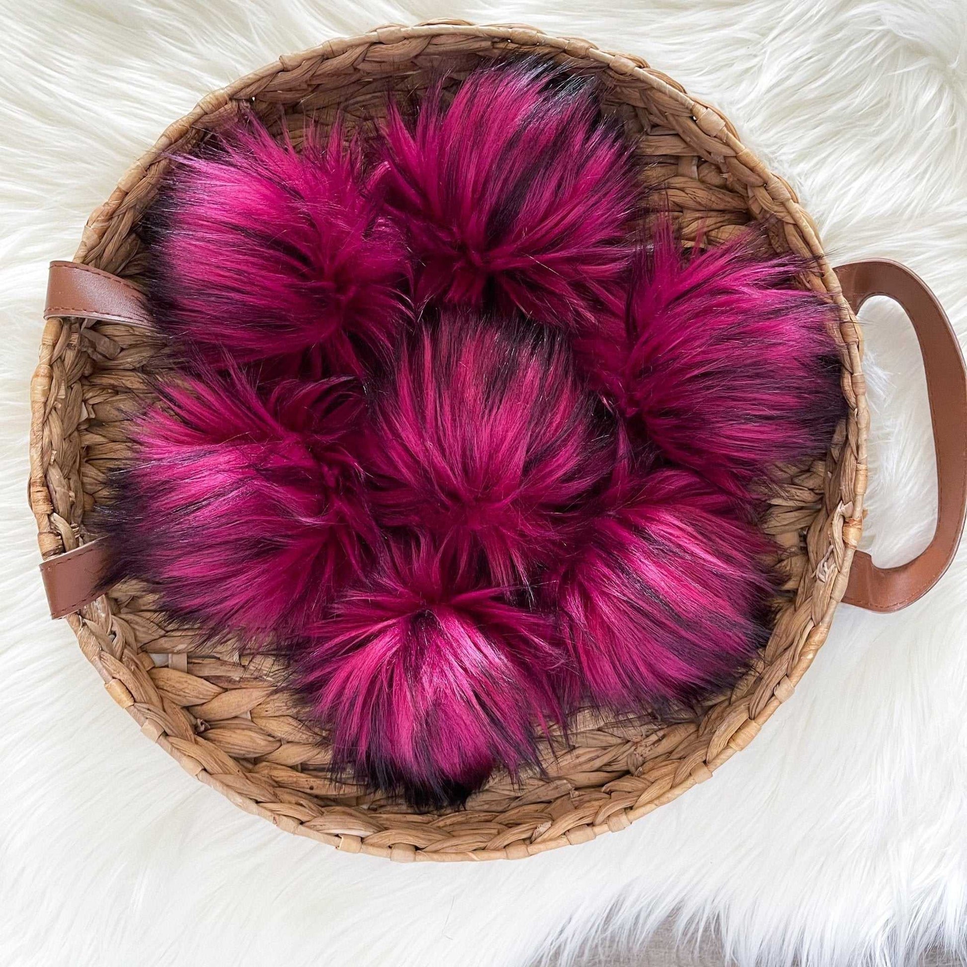 Raspberry Truffle Faux Fur Fabric by the Yard or Meter | Fuchsia Pink and Black Pompom, Arts & Crafts, Decor, Costume Faux Fur Fabric 3 $ Buttons & Beans Co.