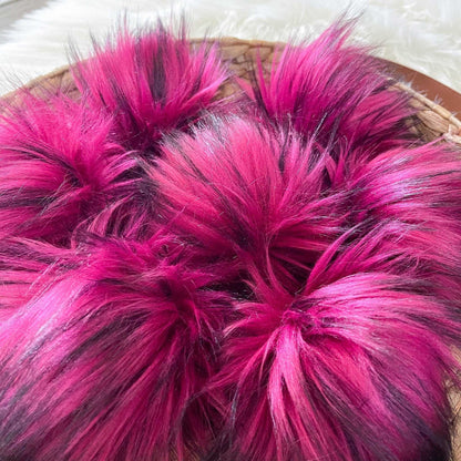 Raspberry Truffle Faux Fur Fabric by the Yard or Meter | Fuchsia Pink and Black Pompom, Arts & Crafts, Decor, Costume Faux Fur Fabric 3 $ Buttons & Beans Co.