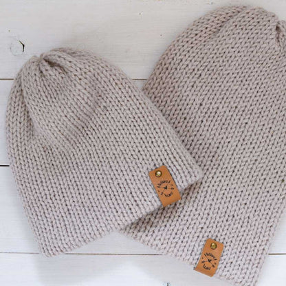 Reversa | Blush Knit Slouchy Hat | Removable Faux Fur Pompom Hats 35 $ Buttons & Beans Co.