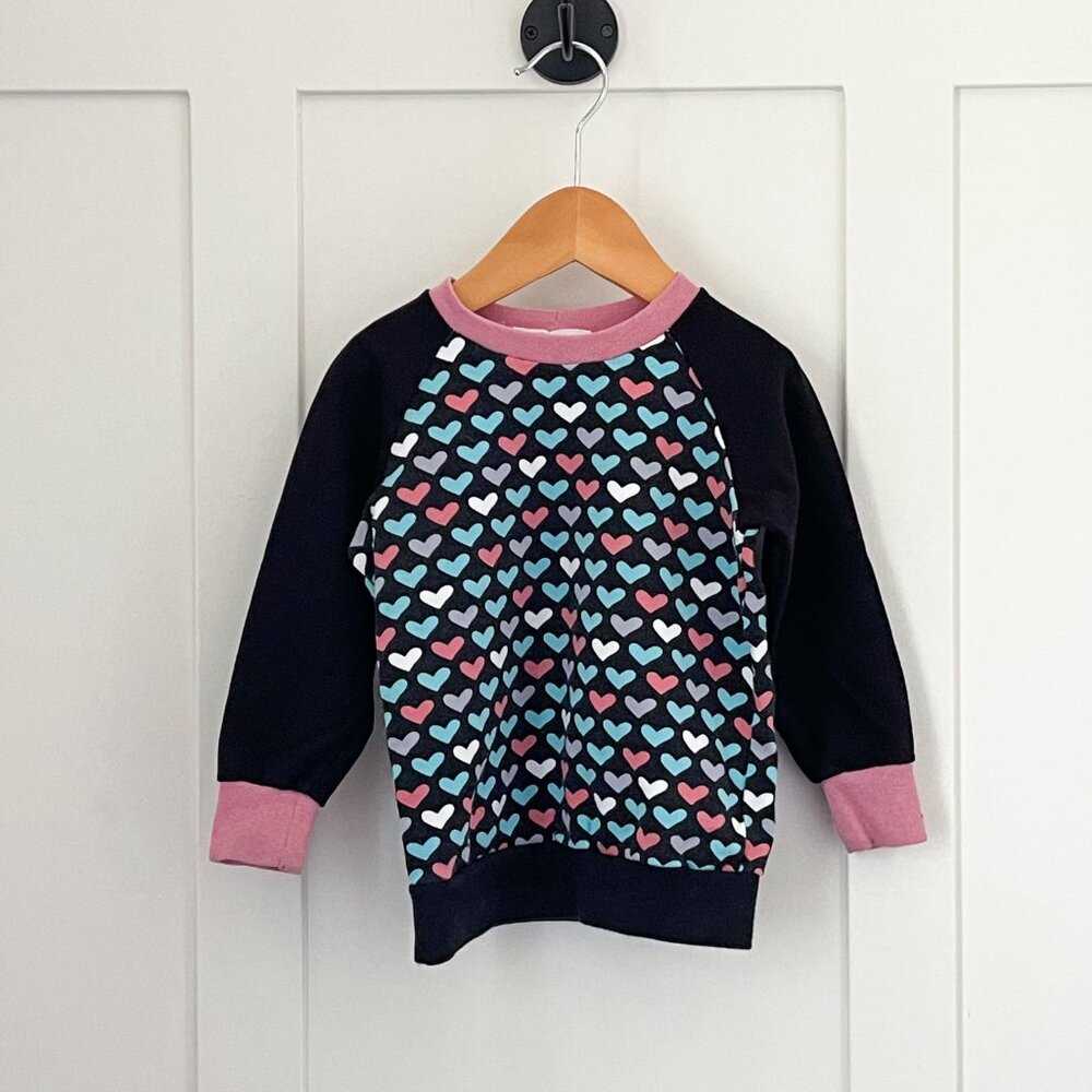 Rugged Little Crawlers Crew Neck Sweater, Sweatshirt, Heart, Black, 18-24 Months Kids > Shirts & Tops > Sweatshirts & Hoodies 13 $ Buttons & Beans Co.