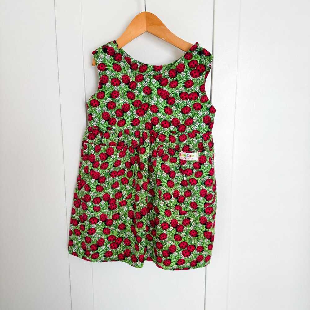 Sewcute Creations Girls Ladybug Dress, Pinafore Kids > Costumes 15 $ Buttons & Beans Co.