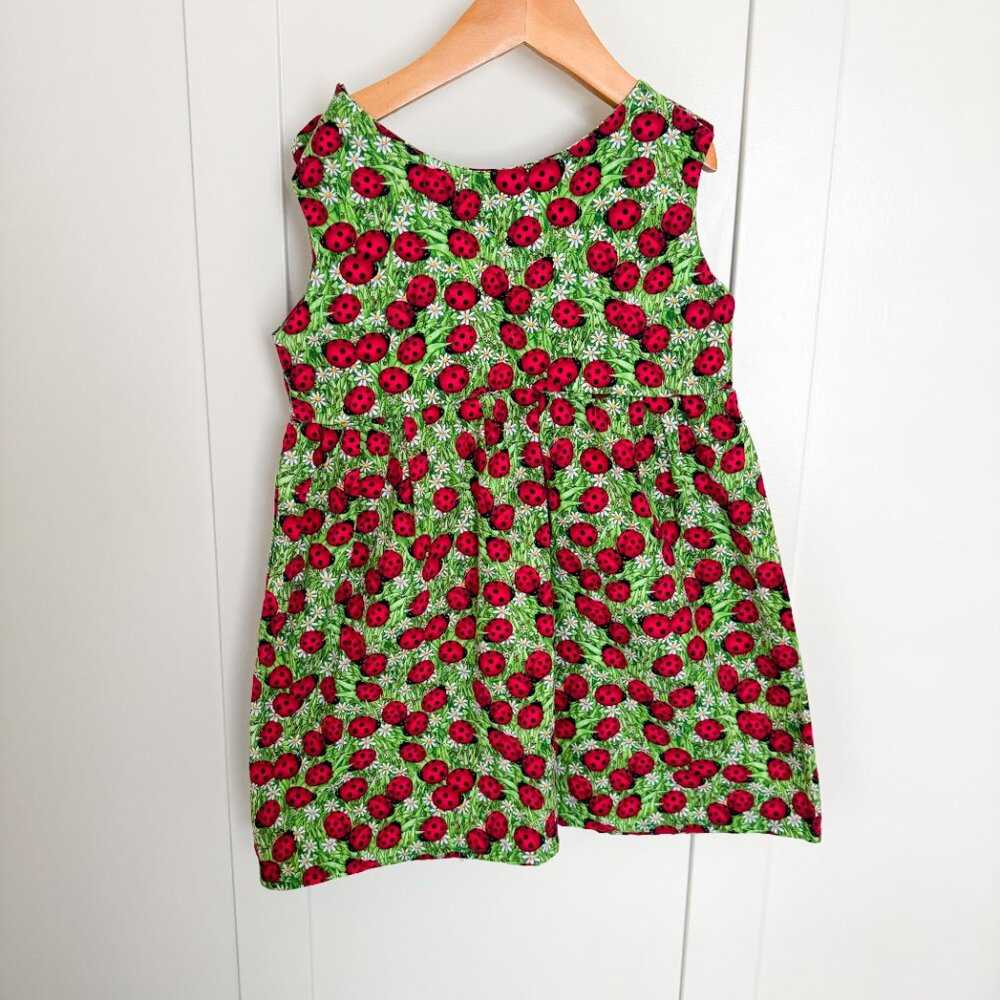 Sewcute Creations Girls Ladybug Dress, Pinafore Kids > Costumes 15 $ Buttons & Beans Co.