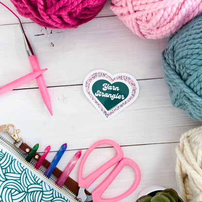 Yarn Strangler Knit, Premium Vinyl Sticker, Knitter Funny, Knitting Gift, Sassy Knitter Crocheter Humour