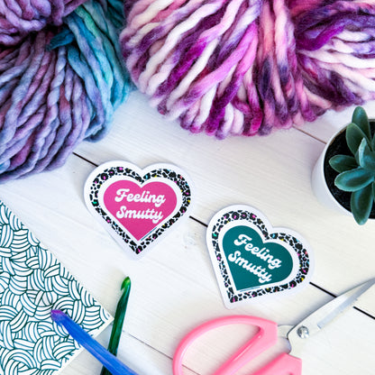 Feeling Smutty! Heart Premium Vinyl Sticker, Smut Funny, Book Lover Gift, Sassy Humour