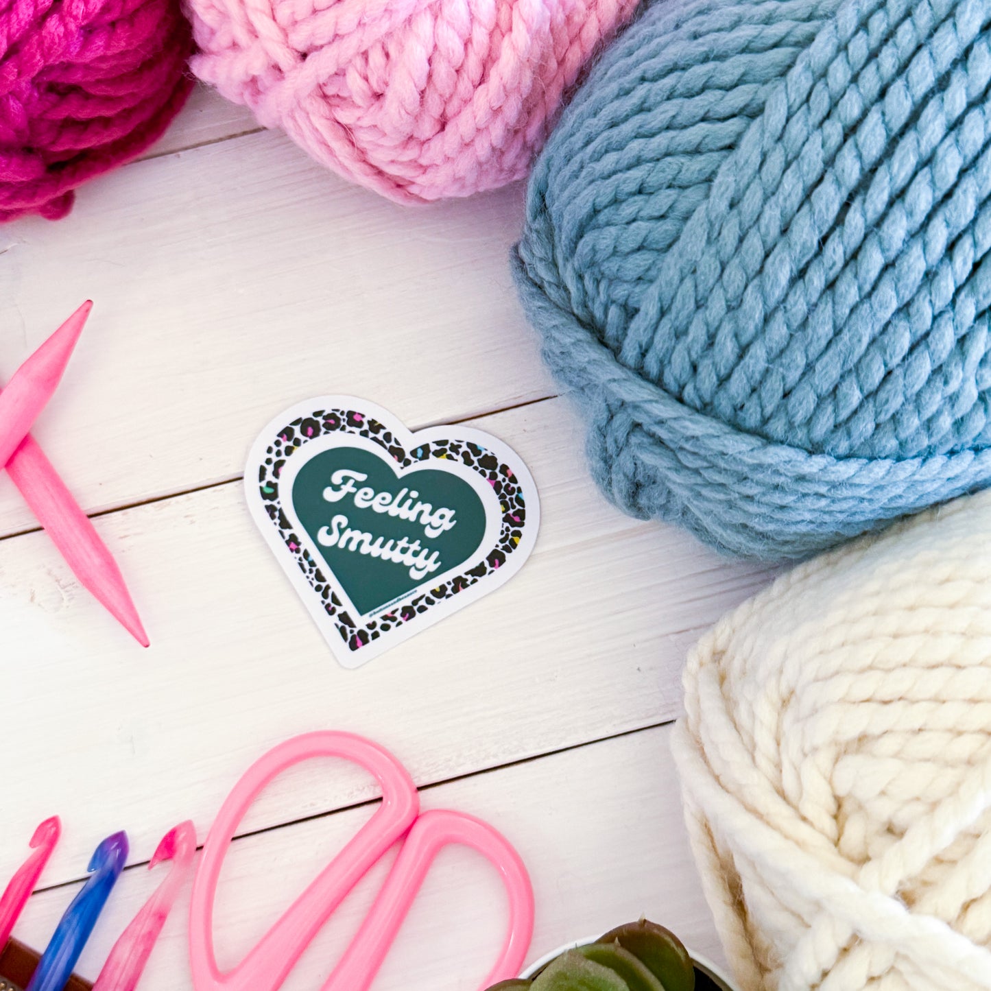 Feeling Smutty! Heart Premium Vinyl Sticker, Smut Funny, Book Lover Gift, Sassy Humour
