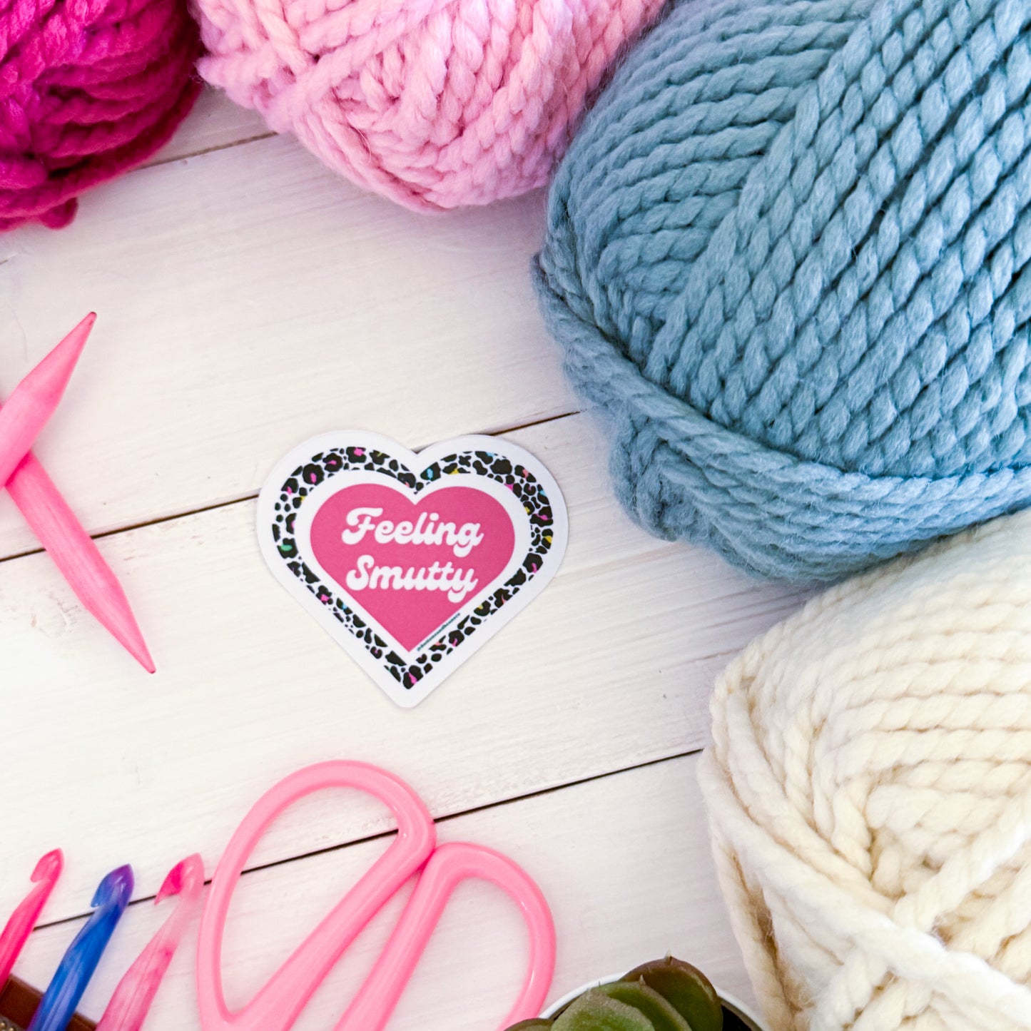 Feeling Smutty! Heart Premium Vinyl Sticker, Smut Funny, Book Lover Gift, Sassy Humour