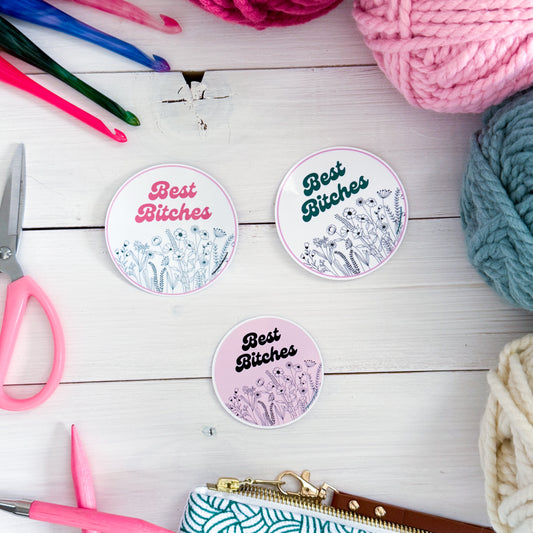 Best B!tches Flowers Premium Vinyl Sticker, Sassy Twisty Humour, Boundary Setting Funny