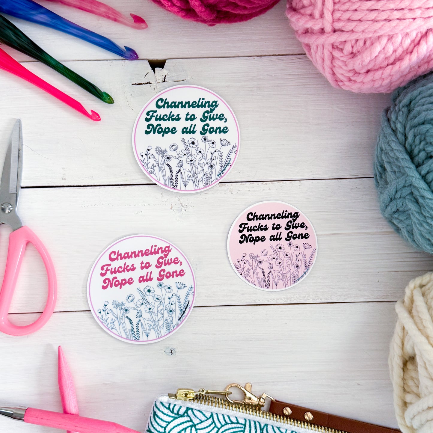 Channeling F@cks to Give Premium Vinyl Sticker, Sassy Twisty Humour, Boundary Setting Funny