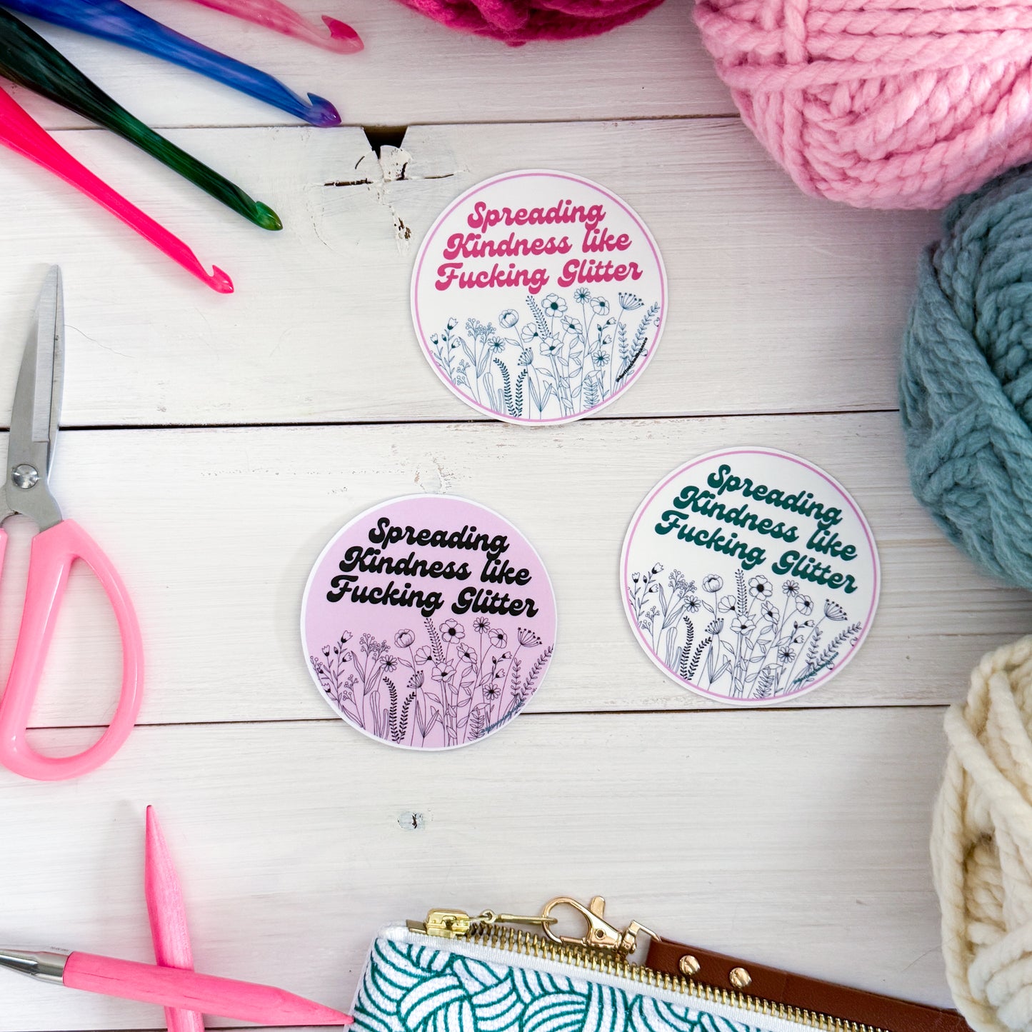 Spreading Kindness Premium Vinyl Sticker, Sassy Twisty Humour, Boundary Setting Funny