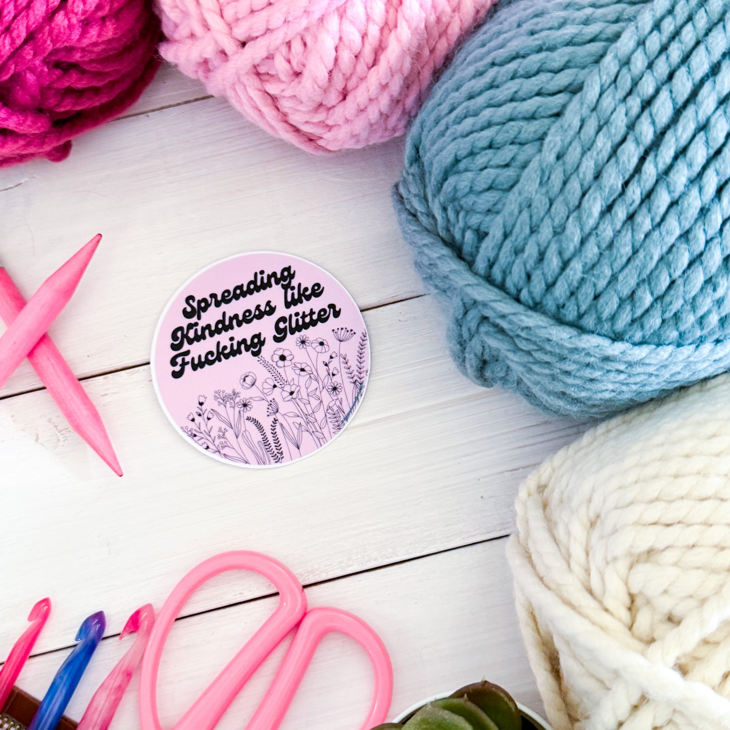 Spreading Kindness Premium Vinyl Sticker, Sassy Twisty Humour, Boundary Setting Funny