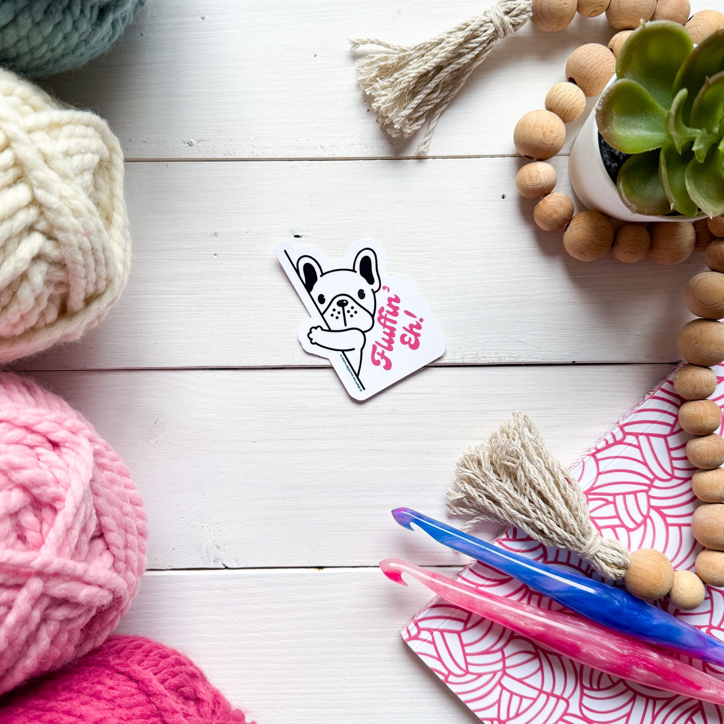 Fluffin Eh! Sassy Pets Premium Vinyl Sticker, Punny animal Lover Gift, Sassy Humour