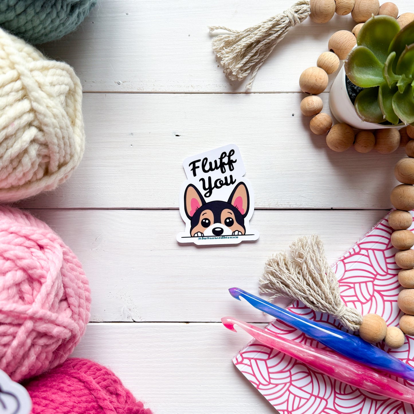 Fluff You! Sassy Pets Premium Vinyl Sticker, Punny animal Lover Gift, Sassy Humour