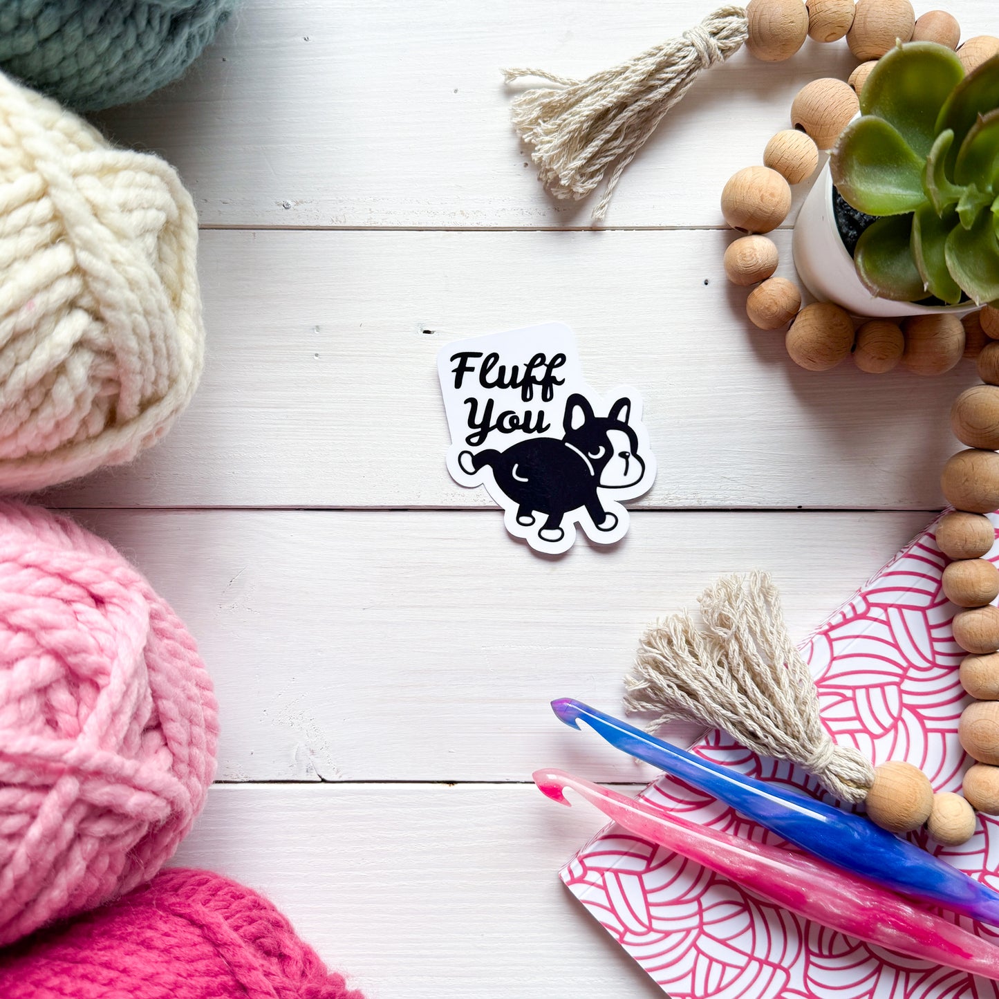 Fluff You! Sassy Pets Premium Vinyl Sticker, Punny animal Lover Gift, Sassy Humour