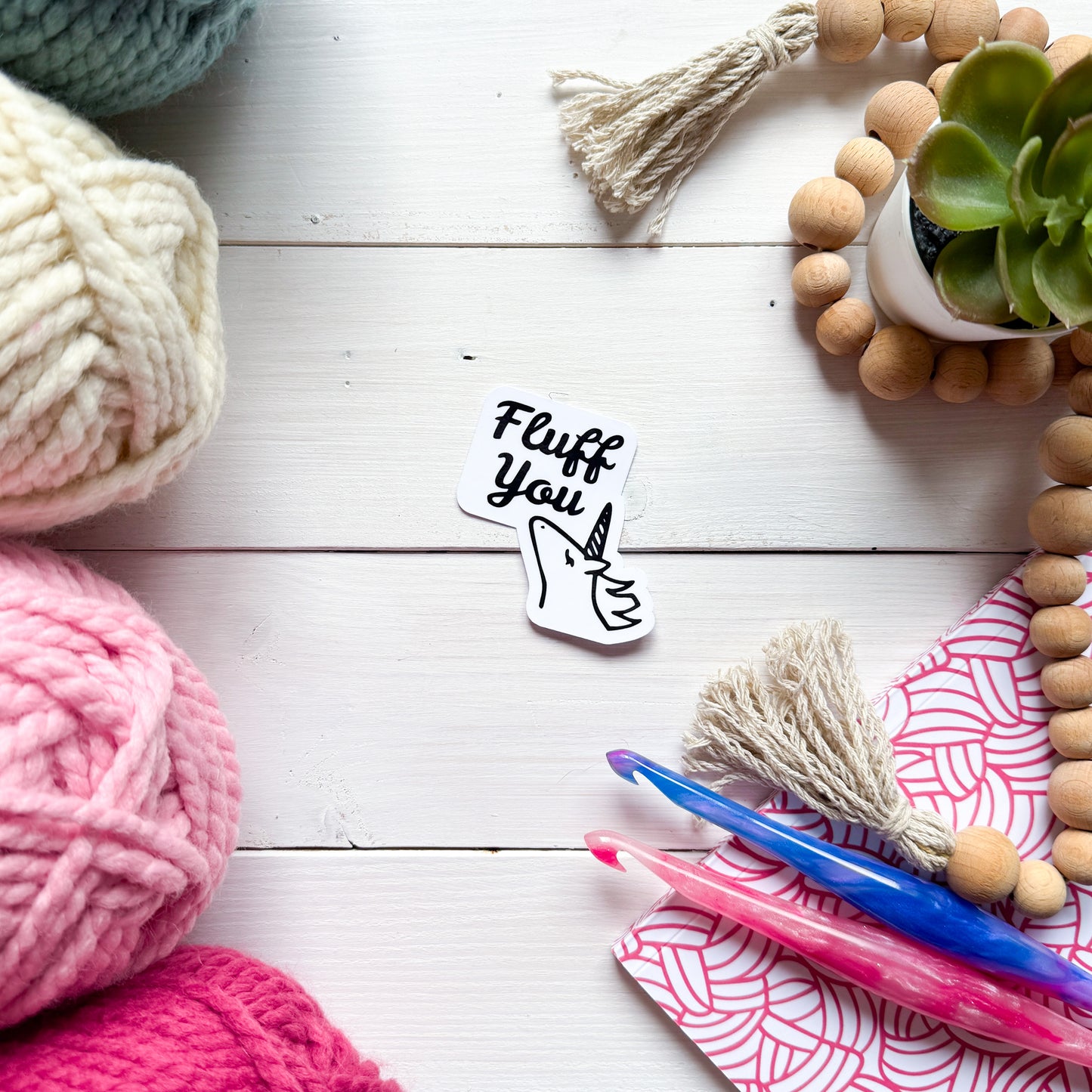 Fluff You! Sassy Pets Premium Vinyl Sticker, Punny animal Lover Gift, Sassy Humour