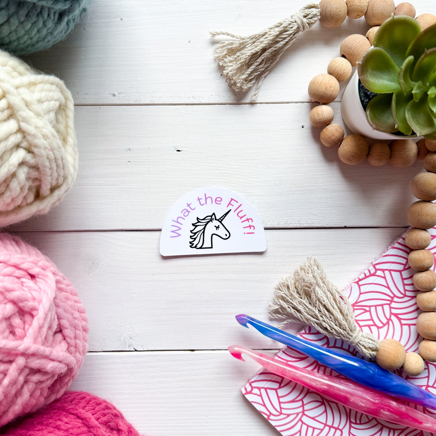 What the Fluff! Sassy Pets Premium Vinyl Sticker, Punny animal Lover Gift, Sassy Humour